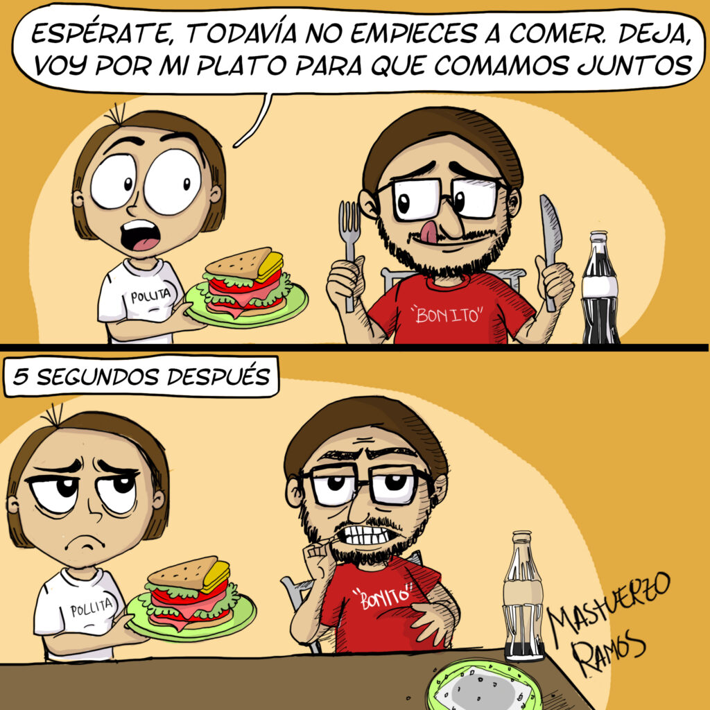 comiendo